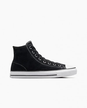 Converse CONS Chuck Taylor All Star Pro Suede Women Skate Shoes Black / White USA | C-12736049