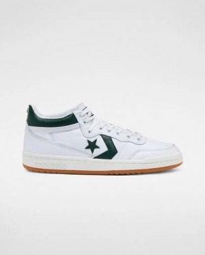Converse CONS Fastbreak Pro Leather Women Skate Shoes White / Deep Turquoise USA | C-50861929