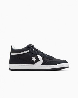 Converse CONS Fastbreak Pro Leather & Suede Men Skate Shoes Black / White USA | C-60934289