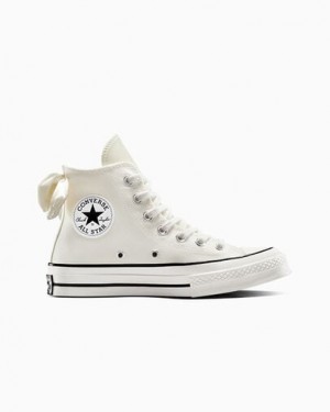 Converse Chuck 70 Bows Women Sneakers White / Black USA | C-38569729