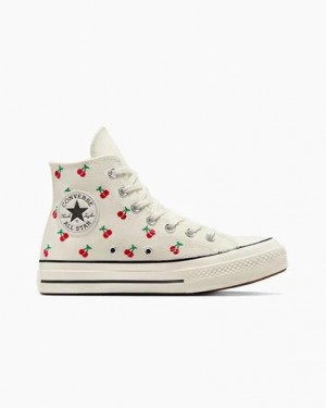 Converse Chuck 70 Cherries Women Sneakers White / Black / Red USA | C-47081399