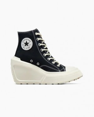 Converse Chuck 70 De Luxe Wedge Women Sneakers Black USA | C-41306589