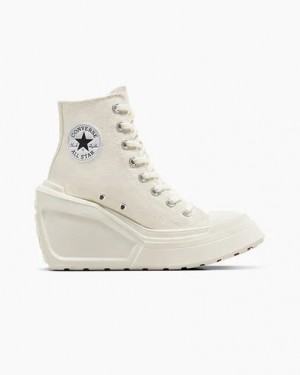 Converse Chuck 70 De Luxe Wedge Women Sneakers White / Black / White USA | C-26174809