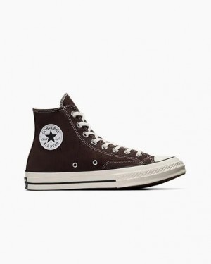 Converse Chuck 70 Women Canvas Shoes Dark Brown / Black USA | C-23678149