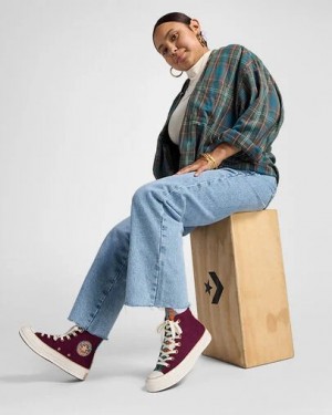 Converse Chuck 70 Women Canvas Shoes Deep Burgundy USA | C-20897659