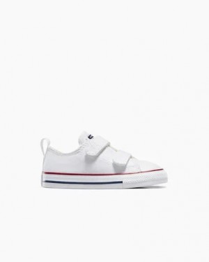 Converse Chuck Taylor All Star 2V Kids' Canvas Shoes White / Dark Red / Navy USA | C-08326719