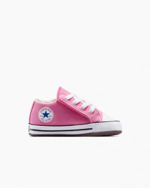 Converse Chuck Taylor All Star Cribster Kids' Canvas Shoes Pink / Beige White USA | C-07829549