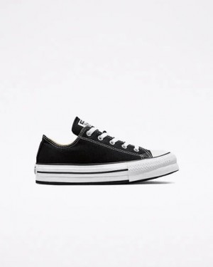 Converse Chuck Taylor All Star EVA Lift Platform Kids' Canvas Shoes Black / White USA | C-47103899