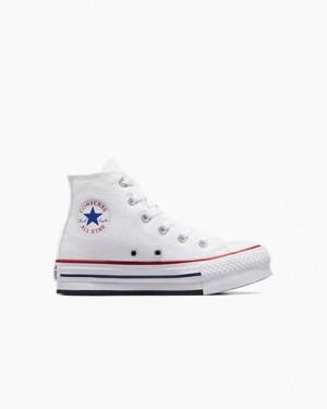 Converse Chuck Taylor All Star EVA Lift Kids' Platform Shoes White / Dark Red / Navy USA | C-53940769