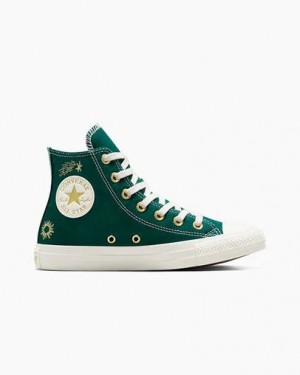 Converse Chuck Taylor All Star Luck Charms Women Sneakers Gold USA | C-71269549