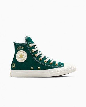 Converse Chuck Taylor All Star Luck Charms Women Sneakers Gold USA | C-57261949