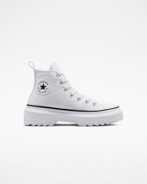 Converse Chuck Taylor All Star Lugged Lift Platform Kids' Canvas Shoes White / Black USA | C-46128059