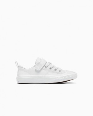 Converse Chuck Taylor All Star Malden Street Leather Kids' Sneakers White USA | C-50367489