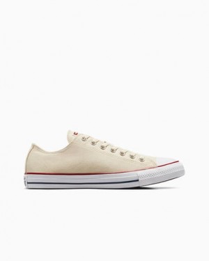 Converse Chuck Taylor All Star Men Canvas Shoes Beige White USA | C-95321649