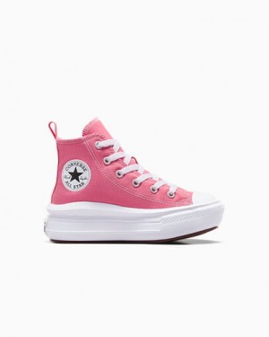 Converse Chuck Taylor All Star Move Color Pop Kids' Platform Shoes Pink / White / Black USA | C-98047239