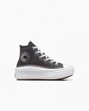 Converse Chuck Taylor All Star Move Glitter Kids' Sneakers Black / White USA | C-35870469