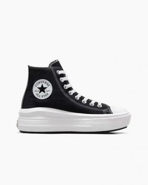 Converse Chuck Taylor All Star Move Women Platform Shoes Black / Beige White USA | C-69710539