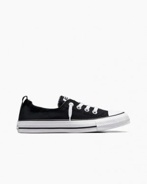 Converse Chuck Taylor All Star Shoreline Women Slip On Shoes Black USA | C-69184509