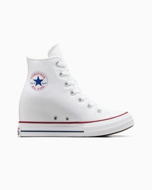 Converse Chuck Taylor All Star Wedge Women Platform Shoes White / Red / Navy USA | C-85740139