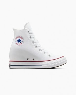 Converse Chuck Taylor All Star Wedge Women Platform Shoes White / Red / Navy USA | C-06231949