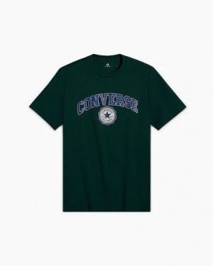 Converse Classic Men T Shirts Green USA | C-16530979