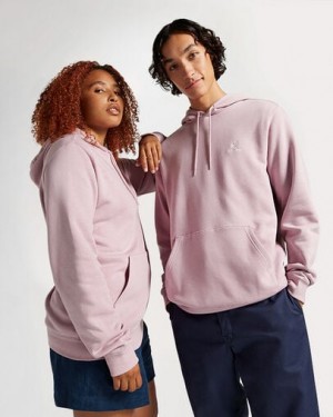 Converse Go-To Embroidered Star Chevron Standard-Fit Fleece Men Hoodie Purple USA | C-35290749