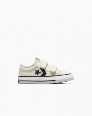 Converse Star Player 76 Easy-On Kids' Canvas Shoes White / Black USA | C-63824759