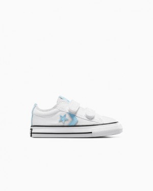 Converse Star Player 76 Kids' Sneakers White / Blue / White USA | C-02574189