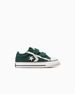 Converse Star Player 76 Luxe Kids' Sneakers Green / White / Black USA | C-51248079