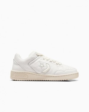 Converse Weapon Mono Leather Men Basketball Shoes White / Beige USA | C-83125049