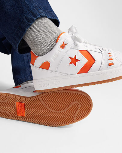 Converse CONS AS-1 Pro Men Skate Shoes White / Orange USA | C-09126359