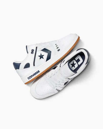 Converse CONS AS-1 Pro Women Skate Shoes White / Navy USA | C-21089649