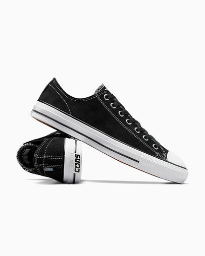Converse CONS Chuck Taylor All Star Pro Suede Women Skate Shoes Black / White USA | C-94368709