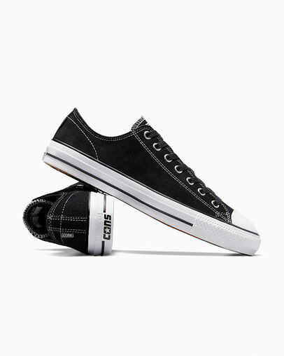 Converse CONS Chuck Taylor All Star Pro Suede Men Skate Shoes Black / White USA | C-73241069