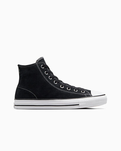 Converse CONS Chuck Taylor All Star Pro Suede Women Skate Shoes Black / White USA | C-26417839