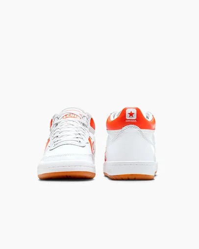 Converse CONS Fastbreak Pro Leather Men Skate Shoes White / Orange USA | C-65893479