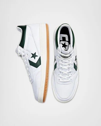 Converse CONS Fastbreak Pro Leather Men Skate Shoes White / Deep Turquoise USA | C-05463299