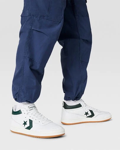 Converse CONS Fastbreak Pro Leather Men Skate Shoes White / Deep Turquoise USA | C-05463299