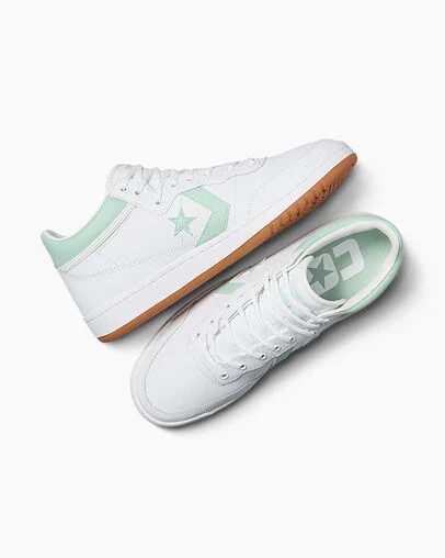 Converse CONS Fastbreak Pro Leather & Nylon Men Skate Shoes White / Orange USA | C-49280169