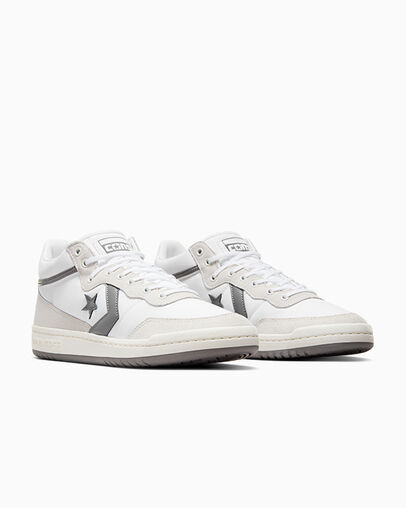 Converse CONS Fastbreak Pro Suede Nylon Women Skate Shoes White / Grey USA | C-91620439