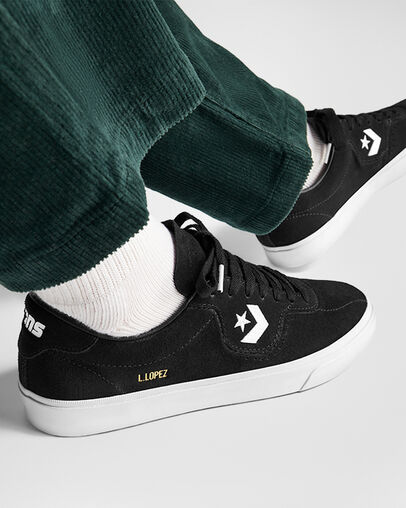 Converse CONS Louie Lopez Pro Suede Men Skate Shoes Black / White USA | C-74651209