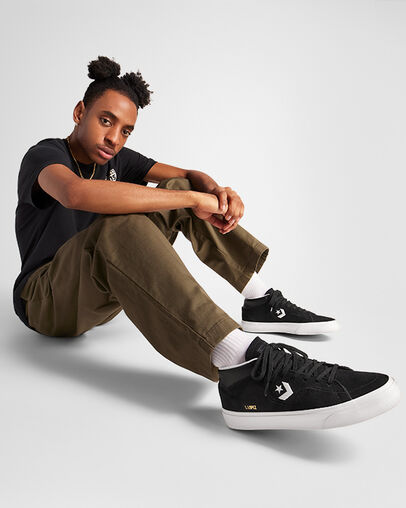 Converse CONS Louie Lopez Pro Suede and Leather Women Skate Shoes Black / White USA | C-94306829