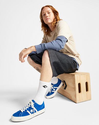Converse CONS One Star Academy Pro Suede Men Skate Shoes Blue USA | C-01234799