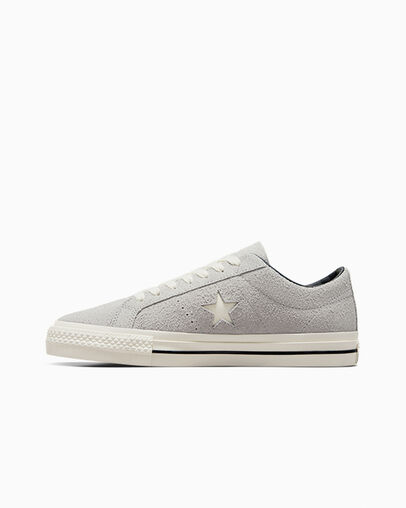 Converse CONS One Star Pro Suede Men Skate Shoes Grey / Black USA | C-04391789