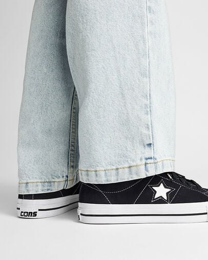 Converse CONS One Star Pro Suede Women Skate Shoes Black / White USA | C-75491269