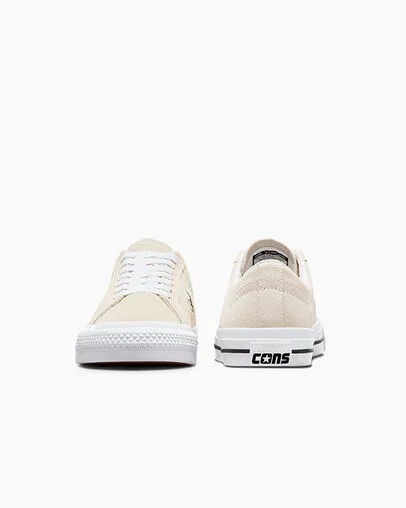 Converse CONS One Star Pro Suede Women Skate Shoes White / Black USA | C-32471969