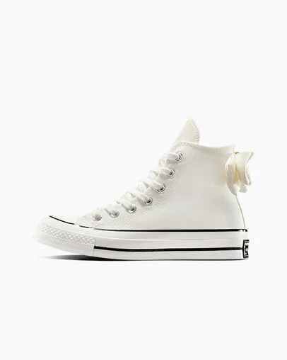 Converse Chuck 70 Bows Women Sneakers White / Black USA | C-38569729