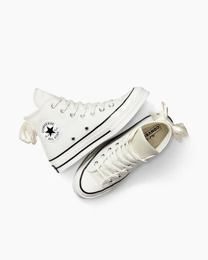 Converse Chuck 70 Bows Women Sneakers White / Black USA | C-38569729