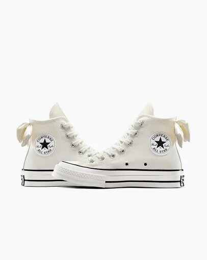 Converse Chuck 70 Bows Women Sneakers White / Black USA | C-38569729