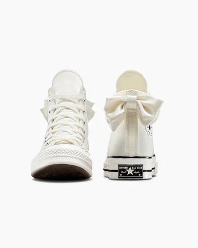 Converse Chuck 70 Bows Women Sneakers White / Black USA | C-38569729